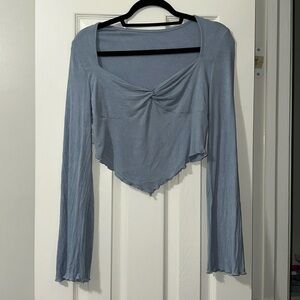 Light blue crop top